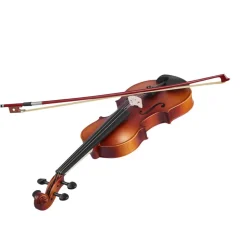 VEVOR Violin 3/4 Size for Adults, Violin Fiddle Set for Beginners with Hard Case, Rosin, Bow, Shoulder Rest, Bridge, Tuner and Extra Strings, Professional Musical Instruments for Student (Brown)
