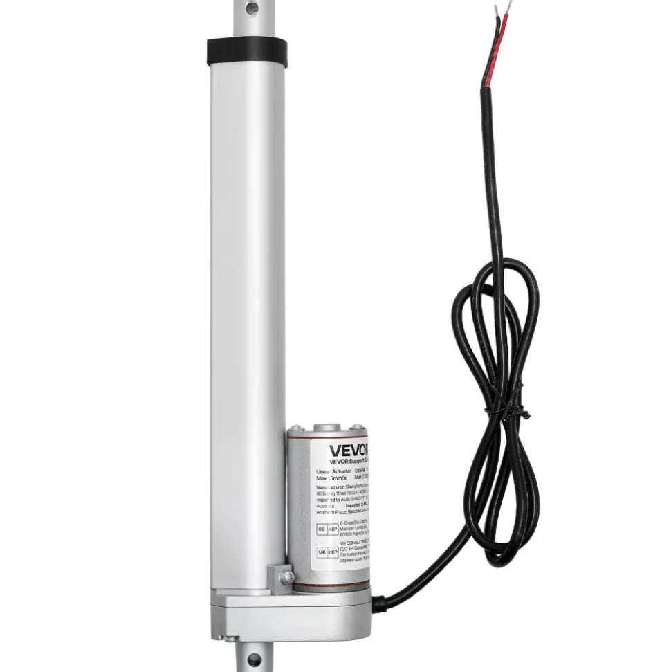 VEVOR 12V Linear Actuator, 8 Inch High Speed 0.6"/s Linear Motion Actuator, 225lbs/1000N with IP54 Protection & Mounting Bracket for Lift Desk, Recliner Chairs, Window Door Opener