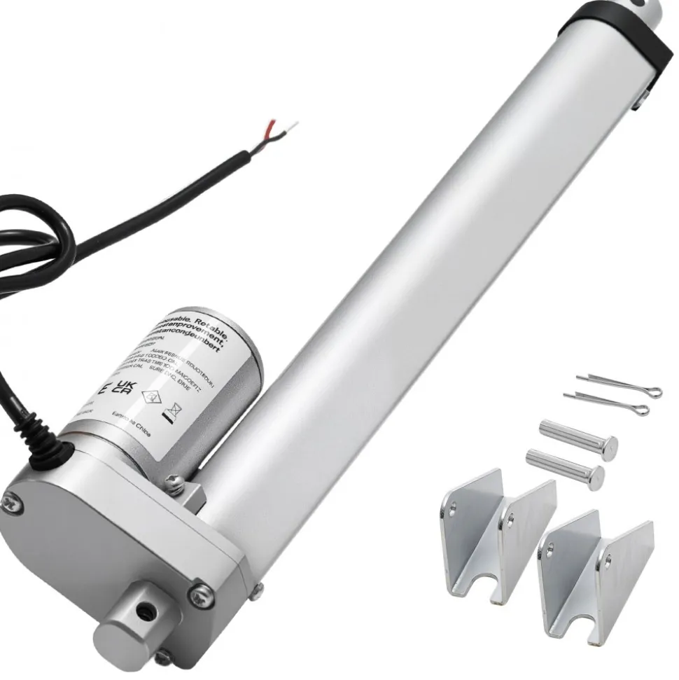 VEVOR 12V Linear Actuator, 9.84 Inch High Speed 0.6"/s Linear Motion Actuator, 225lbs/1000N with IP54 Protection & Mounting Bracket for Lift Desk, Recliner Chairs, Window Door Opener