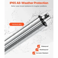 VEVOR 12V Linear Actuator, 12 Inch IP65 Waterproof Linear Actuator, 675lbs/3000N 0.2"/s Motion Actuators with Mounting Bracket for Outdoor Use