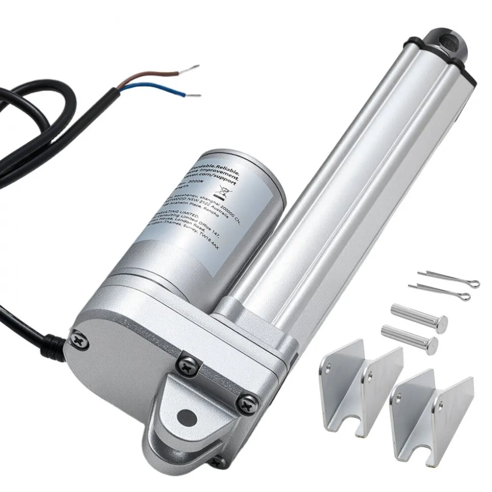 VEVOR 12V Linear Actuator, 6 Inch IP65 Waterproof Linear Actuator, 675lbs/3000N 0.2"/s Motion Actuators with Mounting Brackets for Outdoor Use