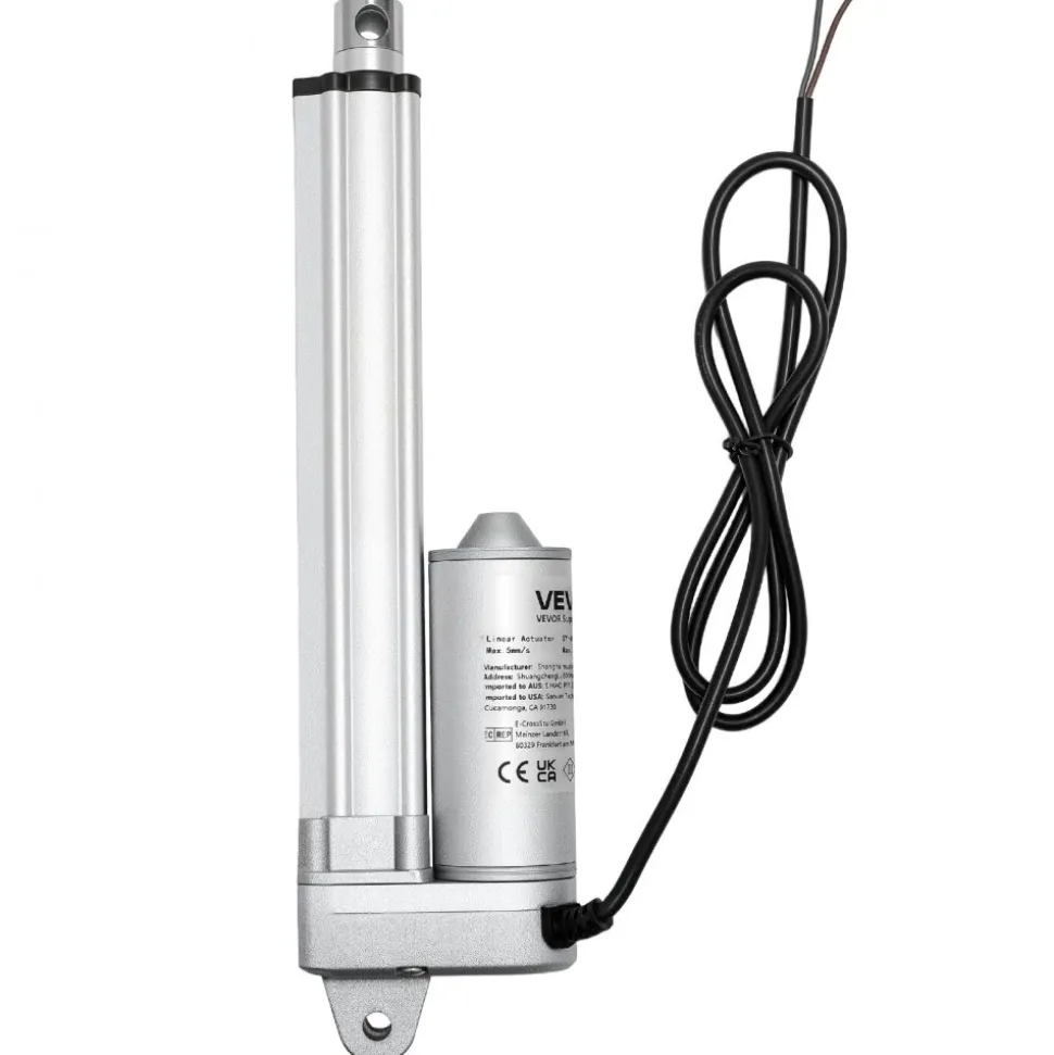 VEVOR 12V Linear Actuator, 6 Inch IP65 Waterproof Linear Actuator, 675lbs/3000N 0.2"/s Motion Actuators with Mounting Brackets for Outdoor Use