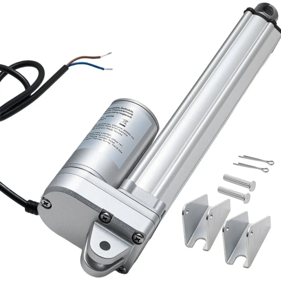 VEVOR 12V Linear Actuator, 8 Inch IP65 Waterproof Linear Actuator, 675lbs/3000N 0.2"/s Motion Actuators with Mounting Bracket for Outdoor Use