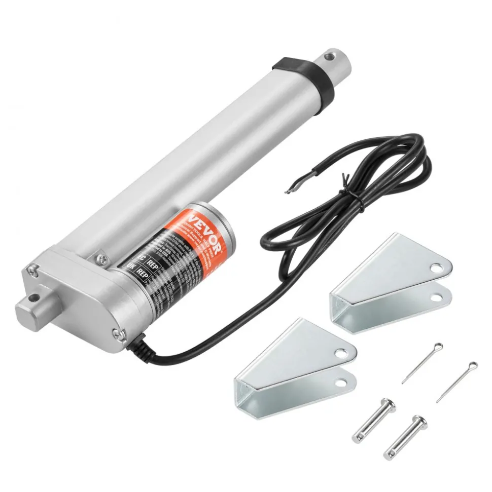 VEVOR 12V Linear Actuator - 6 Inch Stroke, High Load Capacity 330lbs with Mounting Bracket and IP54 Protection