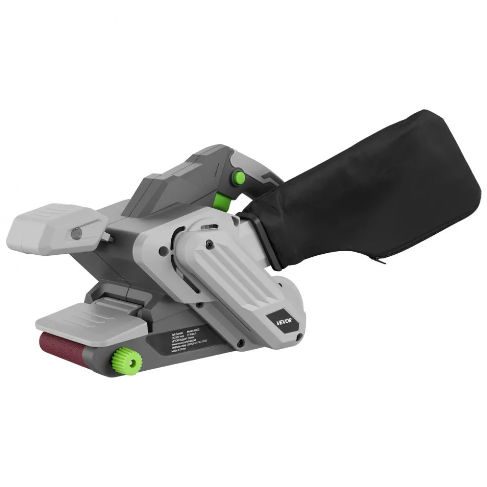 VEVOR 20V Max Cordless Belt Sander, 3" x 18" Belt Sander for Woodworking, 6 Variable Speeds Sanding Machine with 10PCS Sanding Belts, 2 Dust Bags & Vacuum Adapter (Battery NOT Included)