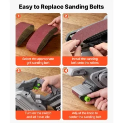 VEVOR 20V Max Cordless Belt Sander, 3