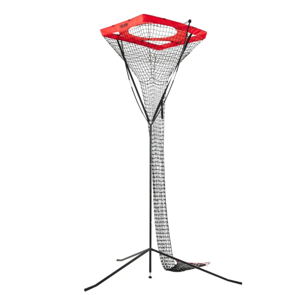 VEVOR Volleyball Setter Training Equipment, Angle and Height Adjustable Volleyball Trainer, Portable Practice Net with Steel Base, Carrying Bag, Indoor Outdoor Target Net for Serving Spiking Setting