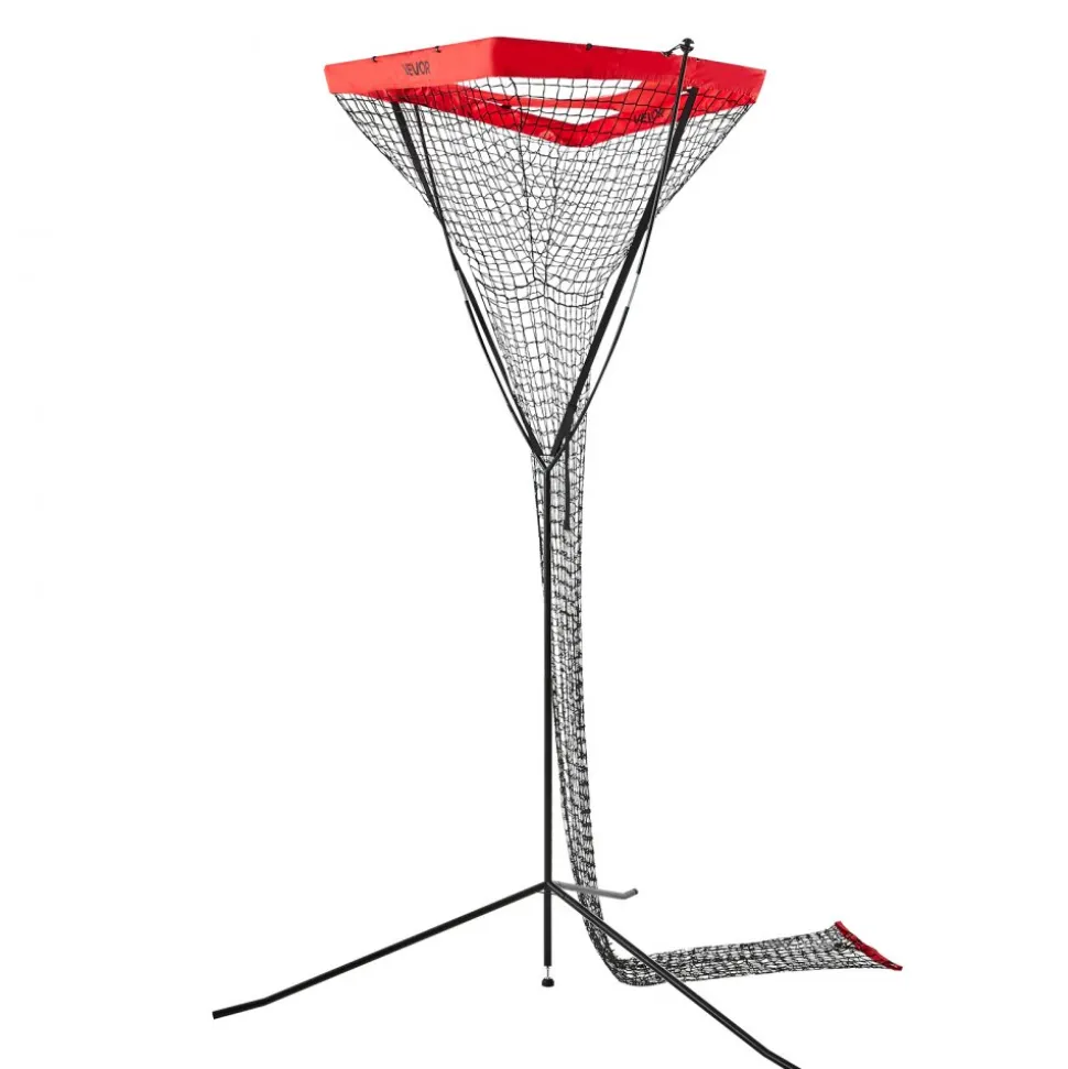 VEVOR Volleyball Setter Training Equipment, Angle and Height Adjustable Volleyball Trainer, Portable Practice Net with Steel Base, Carrying Bag, Indoor Outdoor Target Net for Serving Spiking Setting