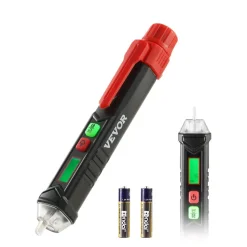 VEVOR Voltage Tester, Non-Contact Voltage Detector with Adjustable Sensitivity, Dual Range AC 12V-1000V/48V-1000V Live & Null Wire Tester Pen with Visual and Audible Alarms, CAT III 1000V Rating