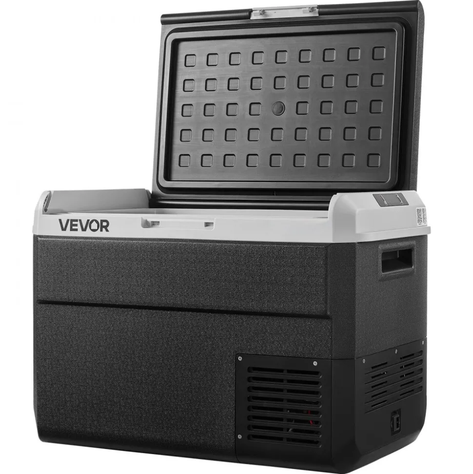 VEVOR 12 Volt Car Refrigerator, 52.8QT/50L Car Fridge, Portable Electric Cooler with -4℉~68℉ Adjustable Temperature, 12/24V DC and 100- 240V AC Compressor Freezer for Outdoor, Camping, Travel, RV