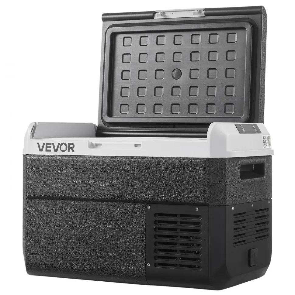 VEVOR 12 Volt Car Refrigerator, 26.4QT/25L Car Fridge, Portable Electric Cooler with -4℉~68℉ Adjustable Temperature, 12/24V DC and 100- 240V AC Compressor Freezer for Outdoor, Camping, Travel, RV