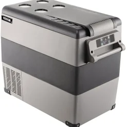 VEVOR 12 Volt Refrigerator, 58 Qt Car Refrigerator, Dual Zone Portable Freezer, Cooler Compressor Freezer with 12/24V DC and 110-240V AC, Freezer Fridge Cooler, for Car, Truck RV, Camping and Home Use