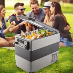 VEVOR 12 Volt Refrigerator, 58 Qt Car Refrigerator, Dual Zone Portable Freezer, Cooler Compressor Freezer with 12/24V DC and 110-240V AC, Freezer Fridge Cooler, for Car, Truck RV, Camping and Home Use
