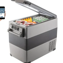 VEVOR 12 Volt Refrigerator, 58 Qt Car Refrigerator, Dual Zone Portable Freezer, Cooler Compressor Freezer with 12/24V DC and 110-240V AC, Freezer Fridge Cooler, for Car, Truck RV, Camping and Home Use