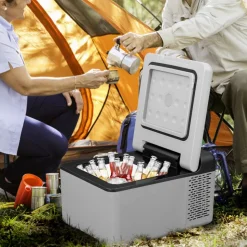 VEVOR 12 Volt Refrigerator 10 Qt, Portable Mini Freezer (-4℉~68℉) with APP Control Car Compressor Fridge Cooler 12V/24V DC and 110-220V AC For Camping, Road Trip, Travel, Outdoor and Home