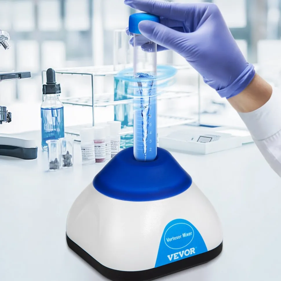 VEVOR Vortex Mixer, 3000RPM Mini Vortex Mixer Shaker, Touch Function Scientific Lab Vortex Shaker, Mix Up to 50ML, 6mm Orbital Diameter for Test Tube, Tattoo Ink, Nail Polish, Eyelash Adhesives, Paint