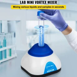 VEVOR Vortex Mixer, 3000RPM Mini Vortex Mixer Shaker, Touch Function Scientific Lab Vortex Shaker, Mix Up to 50ML, 6mm Orbital Diameter for Test Tube, Tattoo Ink, Nail Polish, Eyelash Adhesives, Paint