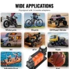 VEVOR 12V Portable Tire Inflator, 7.06CFM Heavy Duty Air Compressor, 150PSI Offroad Air Pump with Adapters for Car SUV RV Truck - Include 6.5FT Power Cord, 26FT Air Hose with Pressure Gauge, Carry Bag