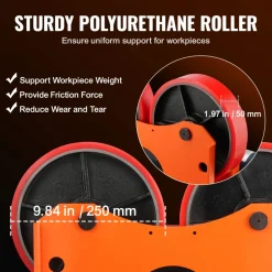 VEVOR 110V Turning Rolls Linkage Roller, 1000KG/2205LBS Loading Welding Turning Roll, 25-1400mm Diameter, 80-1600 mm/min Rotary Welding Positioner & Welding Torch Stand for Welding Equipment Support