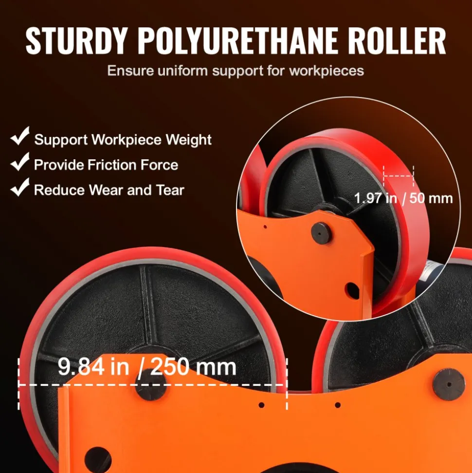 VEVOR 110V Turning Rolls Linkage Roller, 1000KG/2205LBS Loading Welding Turning Roll, 25-1400mm Diameter, 80-1600 mm/min Rotary Welding Positioner & Welding Torch Stand for Welding Equipment Support