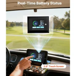 VEVOR 48V (51.2V) 150AH Lithium Golf Cart Battery, with 20A Charger, Lifepo4 Battery Kit, Built-in 250A BMS, with Bluetooth & Touch Monitor, 2C Discharge, 4000 Cycles, for Golf Carts, Trolling Motors