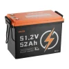 VEVOR 48V (51.2V) 52AH Lithium Golf Cart Battery, with 15A Charger, Lifepo4 Battery Kit, Built-in 100A BMS, with Bluetooth Mobile APP & Display Monitor, 4000 Cycles, for Golf Carts, Trolling Motors