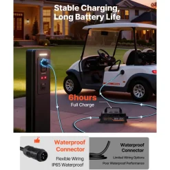 VEVOR 36V (38.4V) 150AH Lithium Golf Cart Battery, with 25A Charger, Lifepo4 Battery Kit, Built-in 250A BMS, with Bluetooth Mobile APP & Touch Monitor, 4000 Cycles, for Golf Carts, Trolling Motors