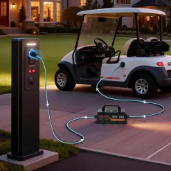 VEVOR 36V (38.4V) 52AH Lithium Golf Cart Battery, with 18A Charger, Lifepo4 Battery Kit, Built-in 100A BMS, 4000 Cycles, 2C Discharge Rate, Bluetooth & Mobile APP, for Golf Carts, Trolling Motors