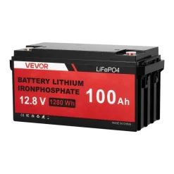 VEVOR 12V 600W Solar Wind Power Kit, 2PCS 100W Solar Panel + 400W Wind Turbine + 12.8V 100Ah LiFePO4 Battery + 1000W Power Inverter + MPPT Wind/Solar Hybrid Controller for Home RV Boat Farm Off-Grid