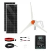 VEVOR 12V 400W Solar Wind Power Kit, 2PCS 100W Monocrystalline Solar Panels + 200W Wind Turbine + MPPT Wind/Solar Hybrid System Controller for Home RV Boat Camping Off-Grid Applications