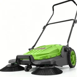 VEVOR Walk-Behind Hand Push Floor Sweeper, Manual Floor Sweeper Non-Electric with 25.6