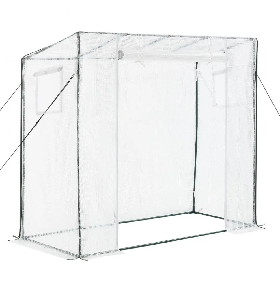 VEVOR Walk-in Greenhouse, 76.8" x 30.3" x 66.1" Greenhouse for Outdoors with Windows, PE Cover, Roll-Up Zipper Door, Walk in Green House Kit, Portable Plant Garden Hot House for Backyard, Outside