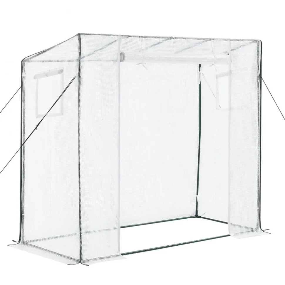 VEVOR Walk-in Greenhouse, 76.8" x 30.3" x 66.1" Greenhouse for Outdoors with Windows, PE Cover, Roll-Up Zipper Door, Walk in Green House Kit, Portable Plant Garden Hot House for Backyard, Outside