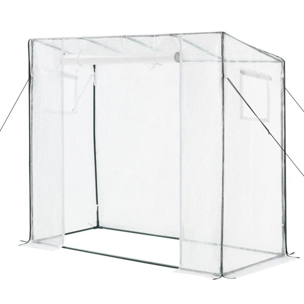 VEVOR Walk-in Greenhouse, 76.8" x 30.3" x 66.1" Greenhouse for Outdoors with Windows, PE Cover, Roll-Up Zipper Door, Walk in Green House Kit, Portable Plant Garden Hot House for Backyard, Outside