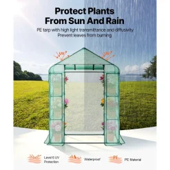 VEVOR Walk-in Greenhouse, 55.5