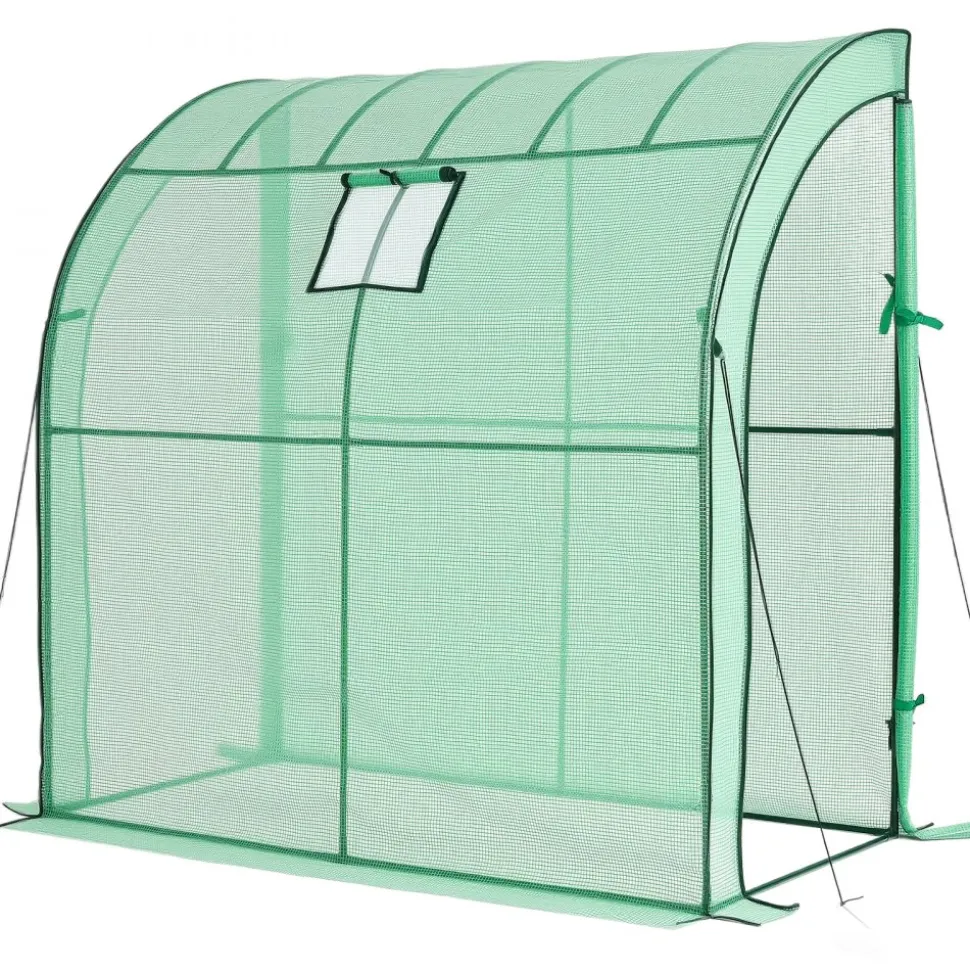 VEVOR Walk-in Green House, 78 x 39.4 x 78.7 in, Greenhouse with Shelves, High Strength PE Cover with Zipper Door and Steel Frame, Assembly in Minutes, Suitable for Planting and Storage