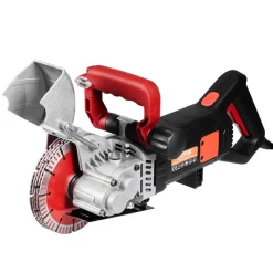 VEVOR Wall Chaser, 2500W 38mm/1.5" Cutting Width,Wall Groove Cutting Machine 52mm/2" Cutting Depth,Wall Slotting Machine With 5 Saw Blades 6.3" Diameter 6300r/Min,One-time Forming Dustless
