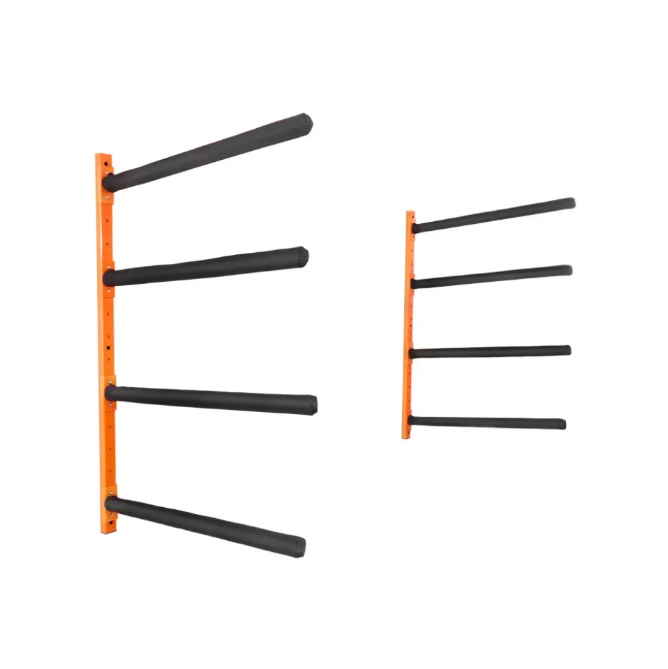 VEVOR Wall Kayak Storage Rack, 4-Capacity Wall Mounted Kayak Holders for Kayak Canoe Paddle Board, Kayak Storage Hooks with Adjustable Padded Arms, 400 LBS Load Kayak Hanger for Indoor Outdoor Garage