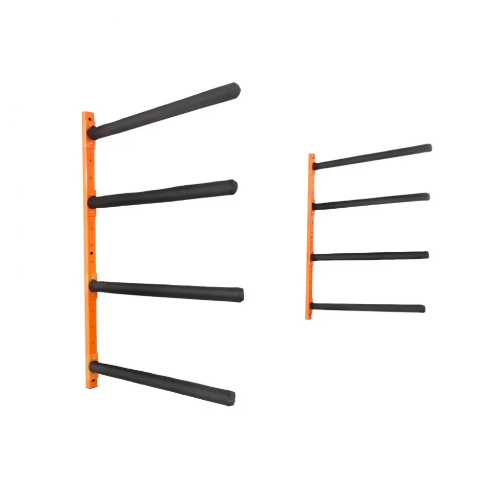 VEVOR Wall Kayak Storage Rack, 4-Capacity Wall Mounted Kayak Holders for Kayak Canoe Paddle Board, Kayak Storage Hooks with Adjustable Padded Arms, 400 LBS Load Kayak Hanger for Indoor Outdoor Garage