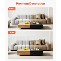 VEVOR Wall Molding Kit, Wainscoting Panels, Lightweight Paintable Polystyrene, Easy to Install, Wide & Narrow Accent Wall Trim for Interior Décor Living Room, Bedroom, White (77.5 x 38.6 in )