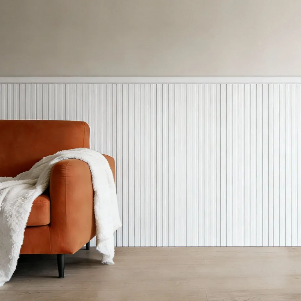 VEVOR Wall Molding Kit, Wainscoting Panels, Lightweight Paintable Polystyrene, Easy to Install, Wide & Narrow Accent Wall Trim for Interior Décor Living Room, Bedroom, White (77.5 x 38.6 in )