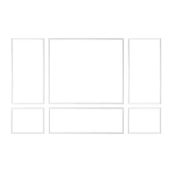VEVOR Wall Molding 3 Pack, Wainscoting Panels Kit, Lightweight Paintable Polystyrene, Easy to Install Accent Wall Trim for Interior Décor Living Room, Bedroom, Home, White (31x63 + 31x24 in)