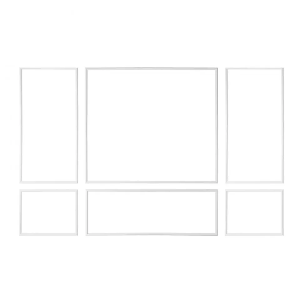 VEVOR Wall Molding 3 Pack, Wainscoting Panels Kit, Lightweight Paintable Polystyrene, Easy to Install Accent Wall Trim for Interior Décor Living Room, Bedroom, Home, White (31x63 + 31x24 in)