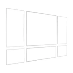 VEVOR Wall Molding 3 Pack, Wainscoting Panels Kit, Lightweight Paintable Polystyrene, Easy to Install Accent Wall Trim for Interior Décor Living Room, Bedroom, Home, White (31x63 + 31x24 in)