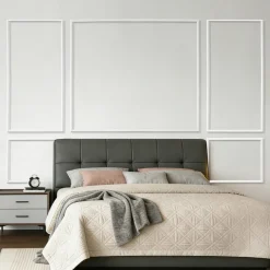 VEVOR Wall Molding 3 Pack, Wainscoting Panels Kit, Lightweight Paintable Polystyrene, Easy to Install Accent Wall Trim for Interior Décor Living Room, Bedroom, Home, White (31x63 + 31x24 in)