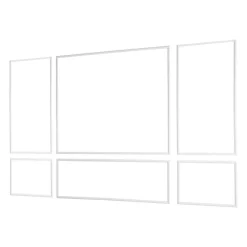 VEVOR Wall Molding 3 Pack, Wainscoting Panels Kit, Lightweight Paintable Polystyrene, Easy to Install Accent Wall Trim for Interior Décor Living Room, Bedroom, Home, White (31x63 + 31x24 in)