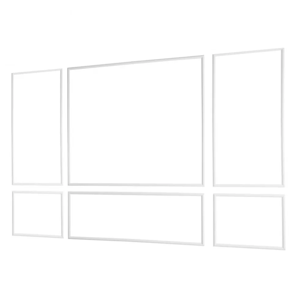 VEVOR Wall Molding 3 Pack, Wainscoting Panels Kit, Lightweight Paintable Polystyrene, Easy to Install Accent Wall Trim for Interior Décor Living Room, Bedroom, Home, White (31x63 + 31x24 in)