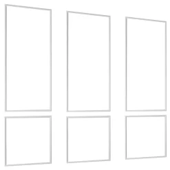 VEVOR Wall Molding 3 Pack, Wainscoting Panels Kit, Lightweight Paintable Polystyrene, Easy to Install, Waterproof Accent Wall Trim for Interior Décor Living Room, Bedroom, White (24x54 + 24x24 in)