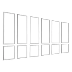 VEVOR Wall Molding 6 Pack, Wainscoting Panels Kit, Lightweight Paintable Polystyrene, Easy to Install, Waterproof Accent Wall Trim for Interior Décor Living Room, Bedroom, White (24x54 + 24x24 in)