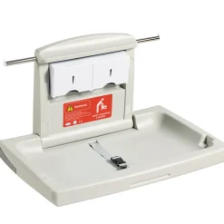 VEVOR Wall-Mounted Baby Changing Station, Horizontal Foldable Diaper Change Table with Safety Straps and Hanging Rods, Use in Commercial Bathrooms,  Daycare Centers for Newborns & Infant